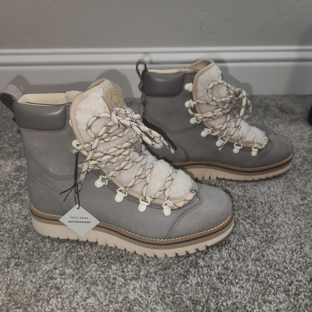 Cole Haan grey ankle boot
